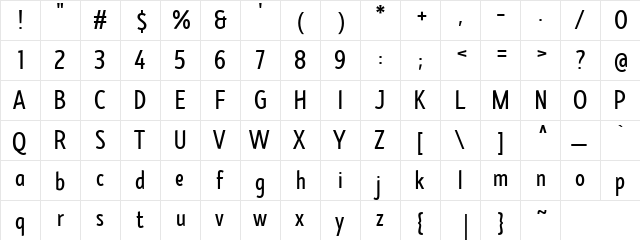 Burma Regular 2  glyph index