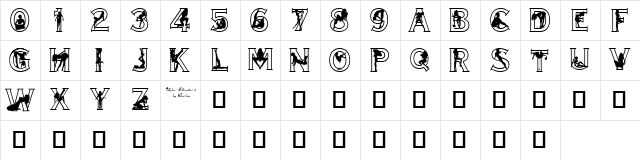 Alpha-Silouettes 2 Expanded  glyph index