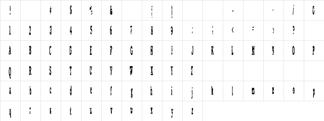 Plenty Space Regular  glyph index