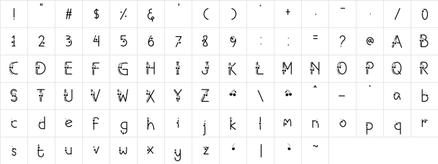 Cherry Ai Regular  glyph index