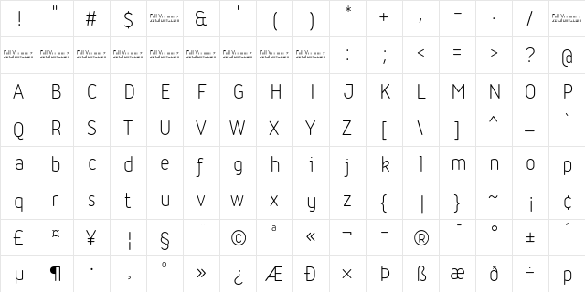 Iconic Trial Light  glyph index