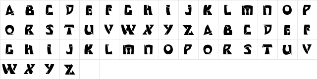 DS ComedyC Regular  glyph index