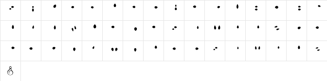 Mister Loopy Loops  glyph index
