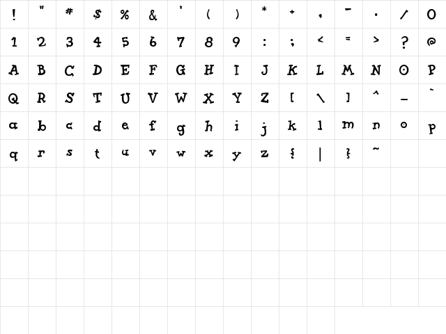 CK Tijuana Regular  glyph index