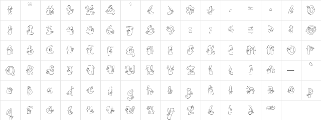 LD Flyin' High Regular  glyph index