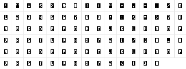 BitBox Regular  glyph index