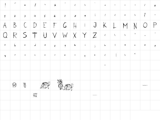 Karen_erc_2006 Regular  glyph index