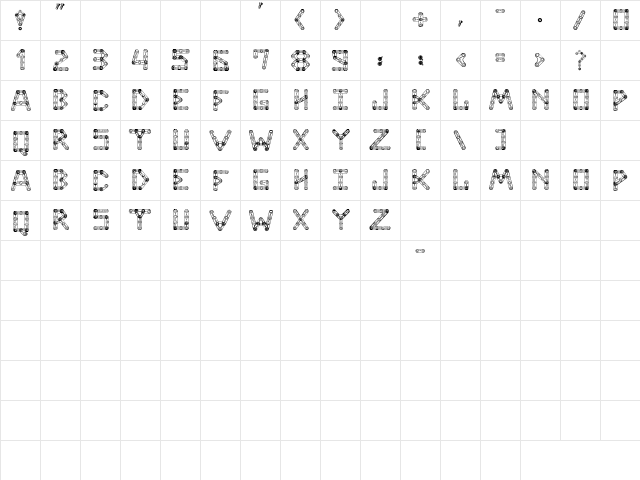 CJMeccanector Normal  glyph index