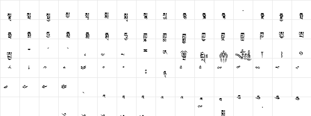 TibetanMachineWeb7 Regular  glyph index