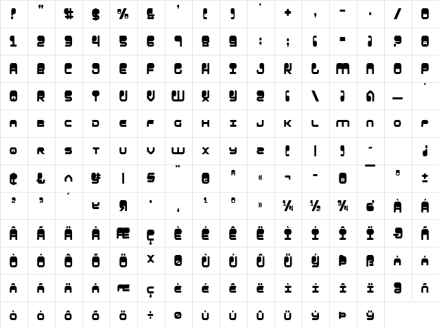 HYPNO Agent Condensed Condensed  glyph index