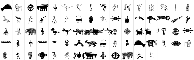 Ethno Font  glyph index