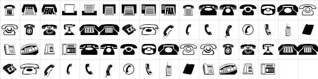 Phones NormalA  glyph index