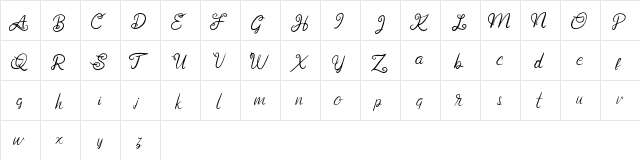 Anggita FREE Regular  glyph index