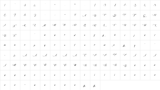 Dragon is Coming Regular  glyph index
