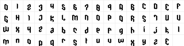 cain Regular  glyph index