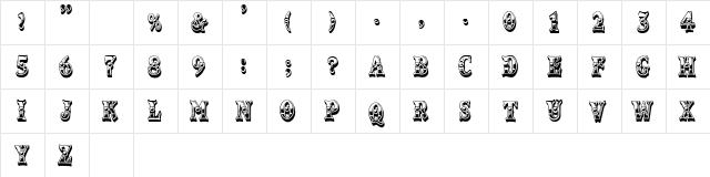 Emporium Normal  glyph index