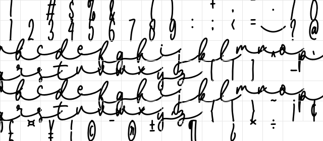 niceday Regular  glyph index