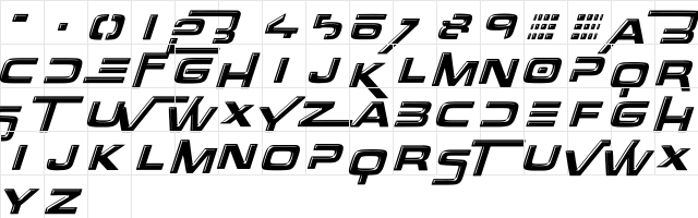 Over There Regular  glyph index