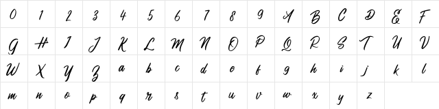 Himaliya FREE Regular  glyph index