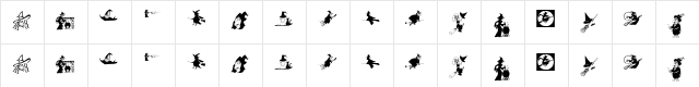KR Oh Witchy Poo! Regular  glyph index