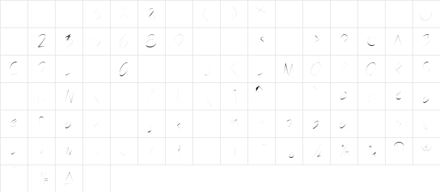 Nightshift 1 Regular  glyph index