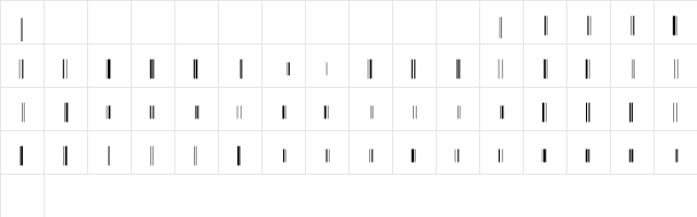 EanBwrP36xTt Normal  glyph index