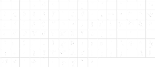 Graffiti5C Regular  glyph index