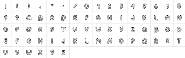 Scrap Cactus Regular  glyph index