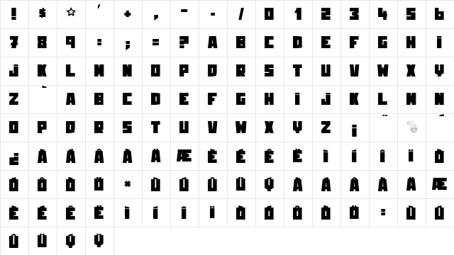 KING&ROOSTER Regular  glyph index