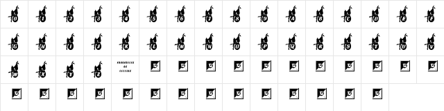 EasterGirl Regular  glyph index