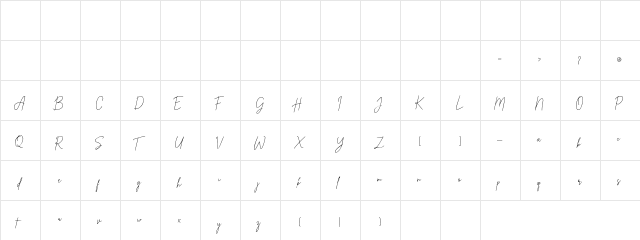 cristin Regular  glyph index