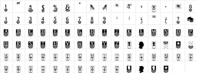 Old Glory Regular  glyph index
