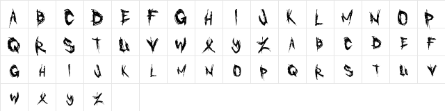 Cannibal Regular  glyph index