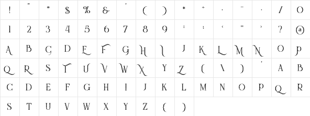 Queen Inline Grunge Inline Grunge  glyph index