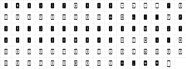 iDroid Ergodynamic Regular  glyph index