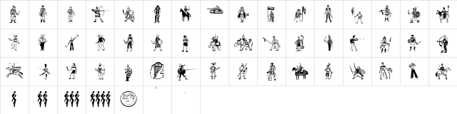 PeaceFightersTwo Regular  glyph index