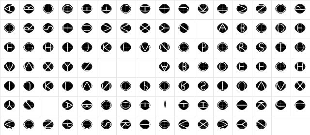 XperimentypoFour Round  glyph index