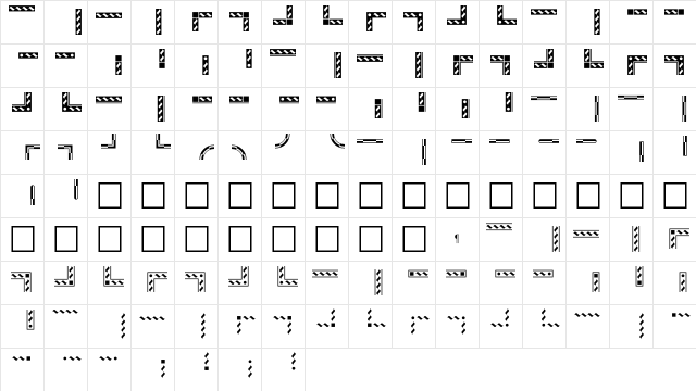 ByDesign Borders1 Regular  glyph index