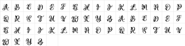 Gesya Monogram Regular  glyph index