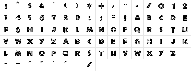 Tribeca (Plain):001.001 (Plain):001.001  glyph index