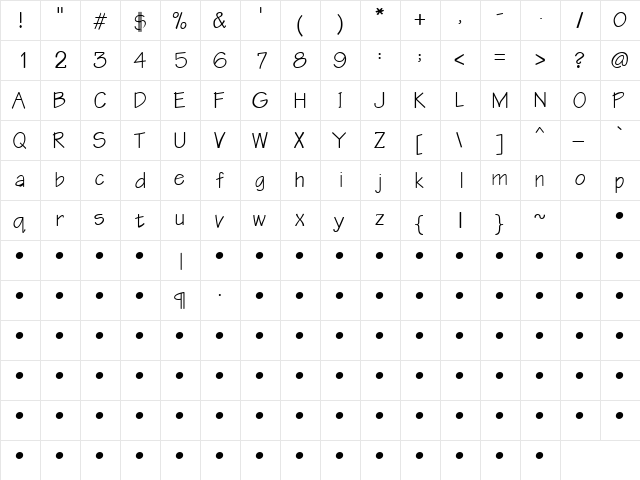 QTTechtone Bold  glyph index