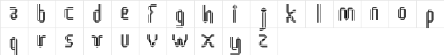 kindergaden Regular  glyph index
