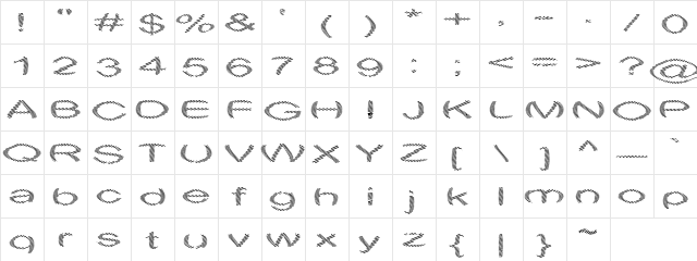 URope Regular  glyph index