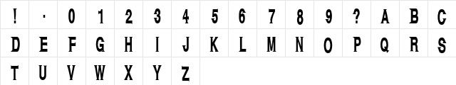 Kagan Regular  glyph index