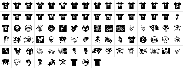 AtLastATshirt Regular  glyph index