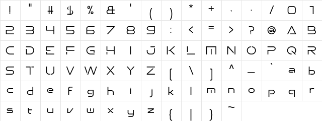 Emporium Regular  glyph index