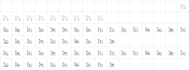 Valentino Gift Regular  glyph index