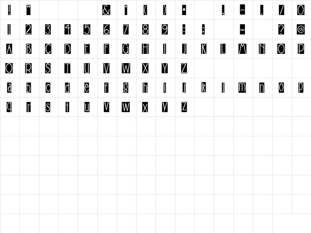 2Peas Boulevard Regular  glyph index