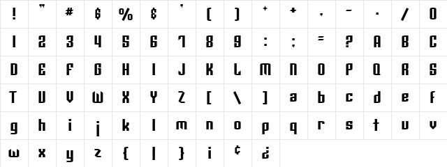 Archery Black Rounded Regular  glyph index