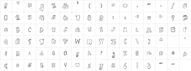 LD Jillustration Regular  glyph index